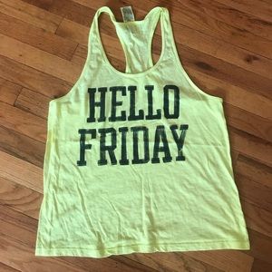 PINK hello Friday tank top